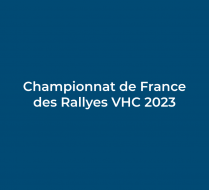 championnat de france des rallyes vhc 2023