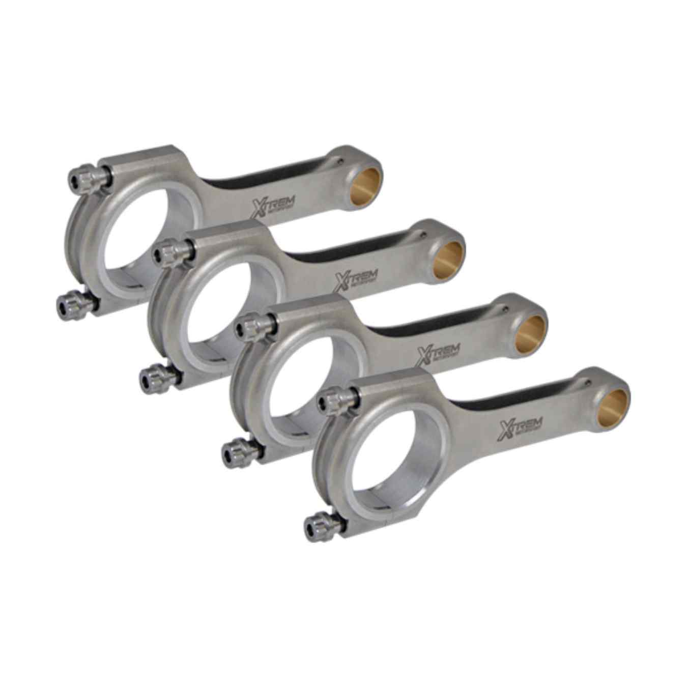 4 bielles forgées XTREM profil en H pour Simca Rallye entraxe 124 mm pied étroit