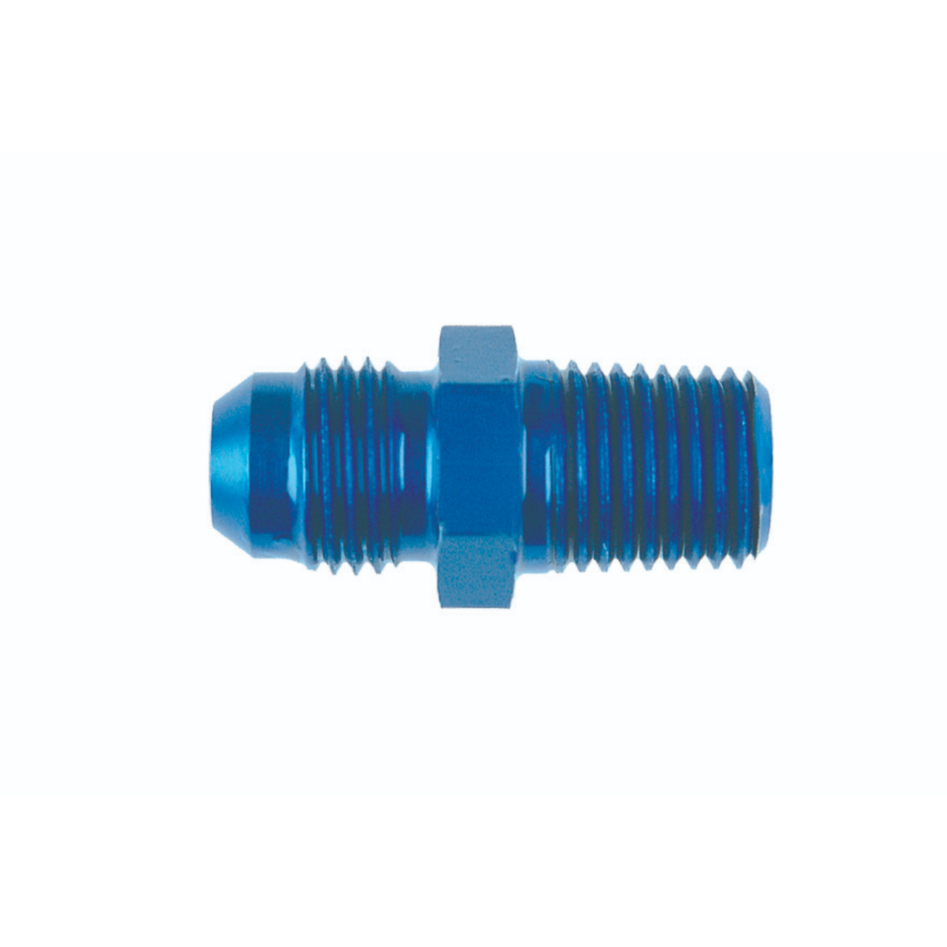 Adaptateur GOODRIDGE AN816 JIC 1 1/16 X 12 Mâle - NPT 1/2 X 14 Mâle en Alu Bleu