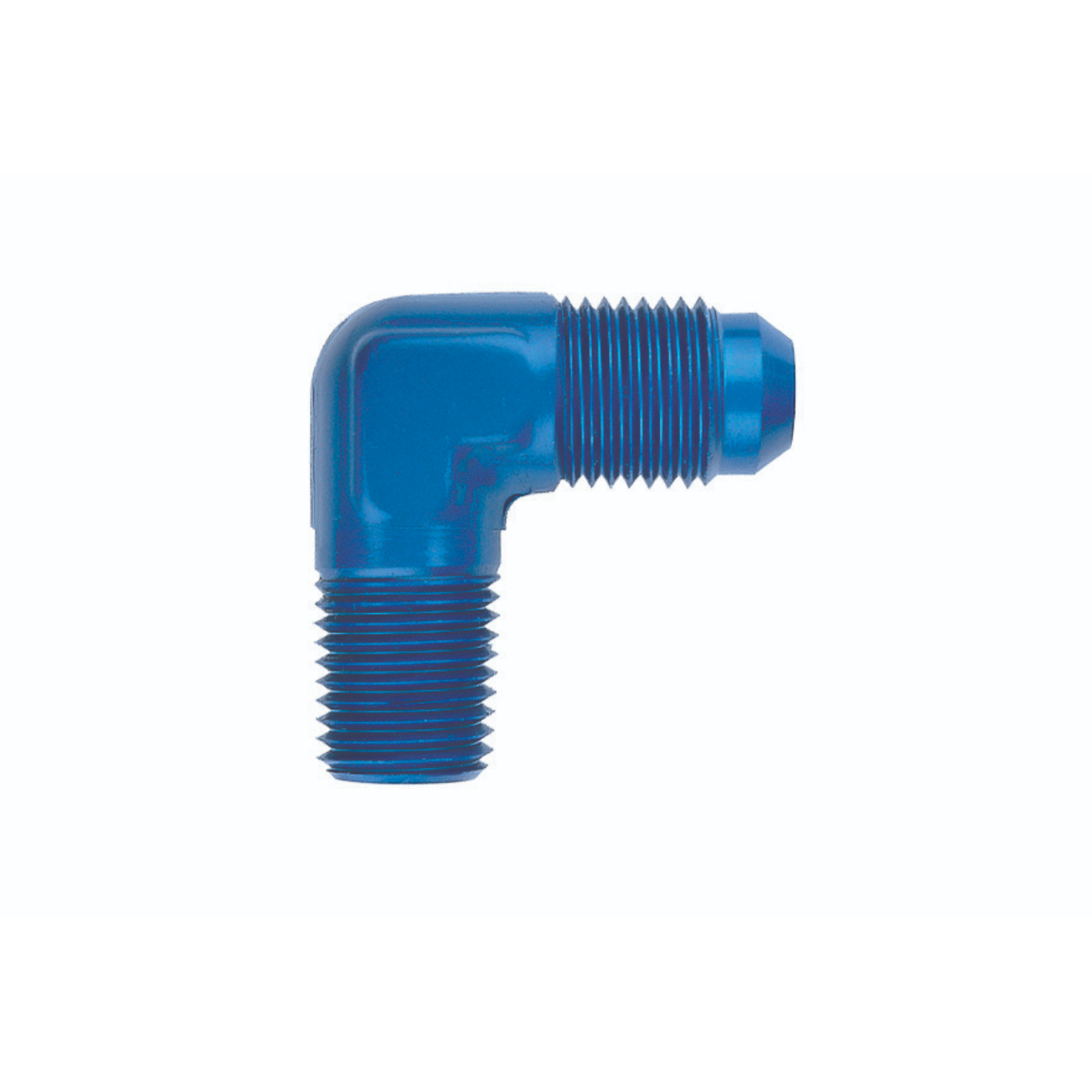 Adaptateur GOODRIDGE AN822 90° JIC 1 1/16 X 12 Mâle - NPT 1/2 X 14 Mâle en Alu Bleu