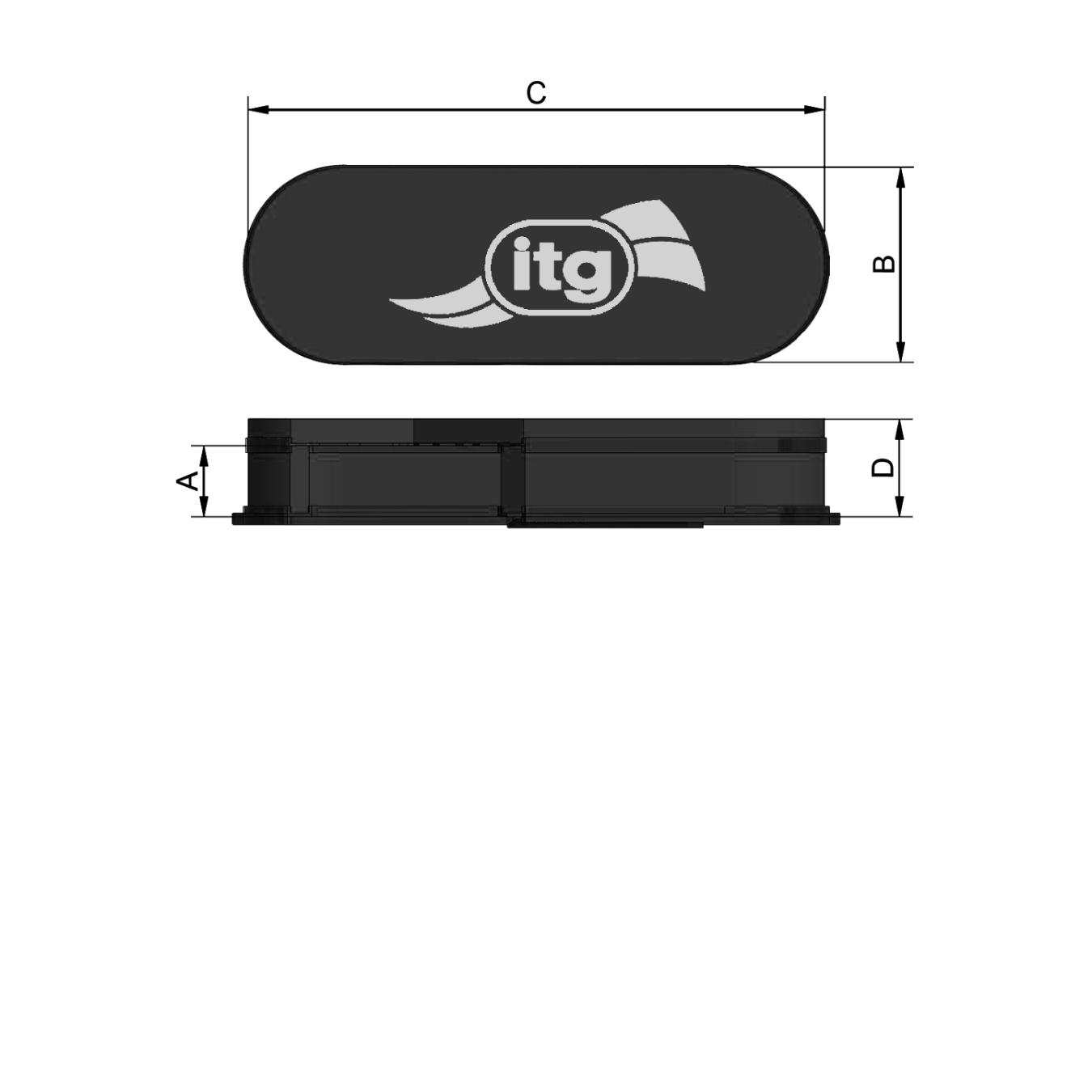 Filtre à air ITG Megaflow JC40 noir