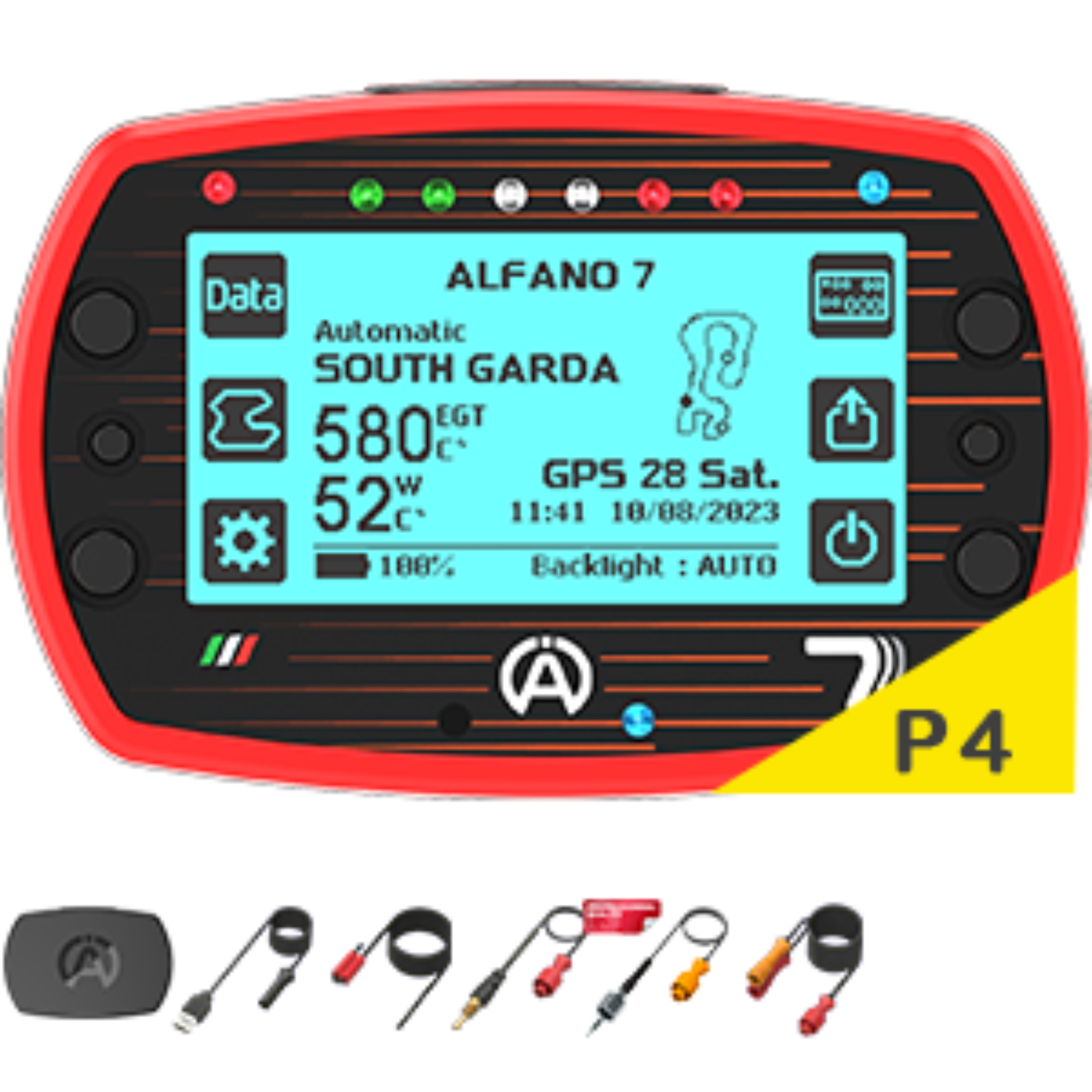 Alfano 7 2T + sonde température eau + échappement + rallonge 135cm (PACK4) ALF1080PACK4