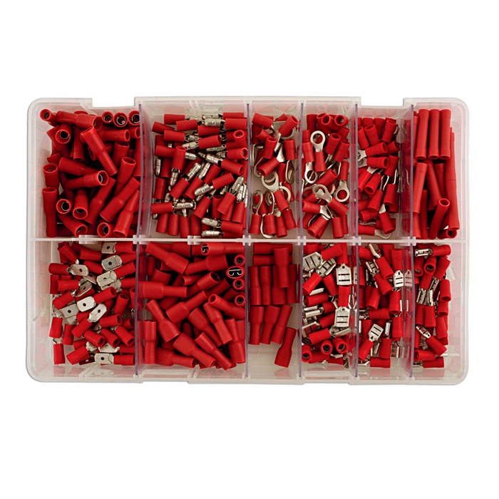 Assortiment de cosses rouges pré-isolées CONNECT – 260 pièces