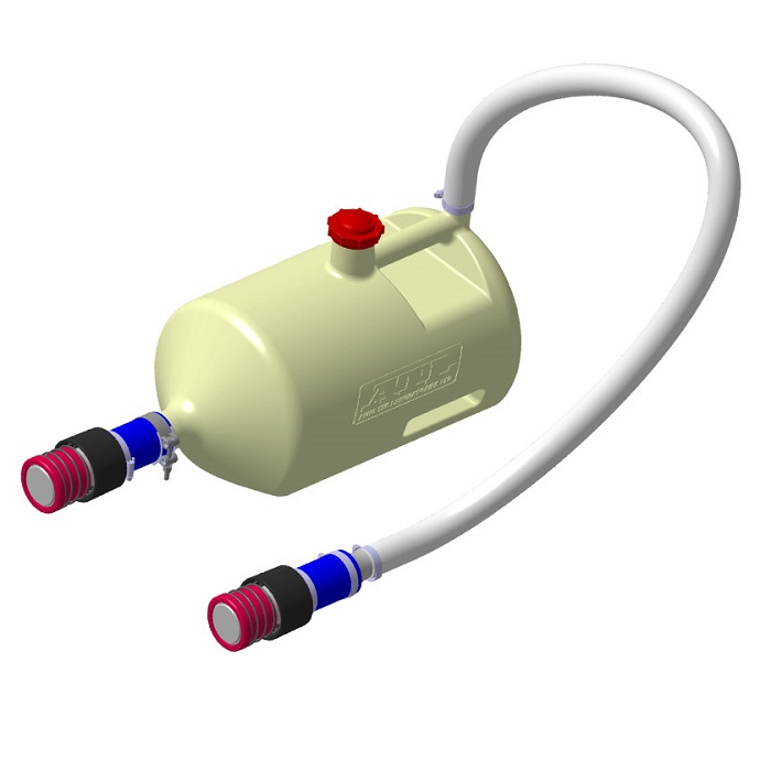 Bidon de remplissage ATL 2'' double vanne séparée droit - 25 L