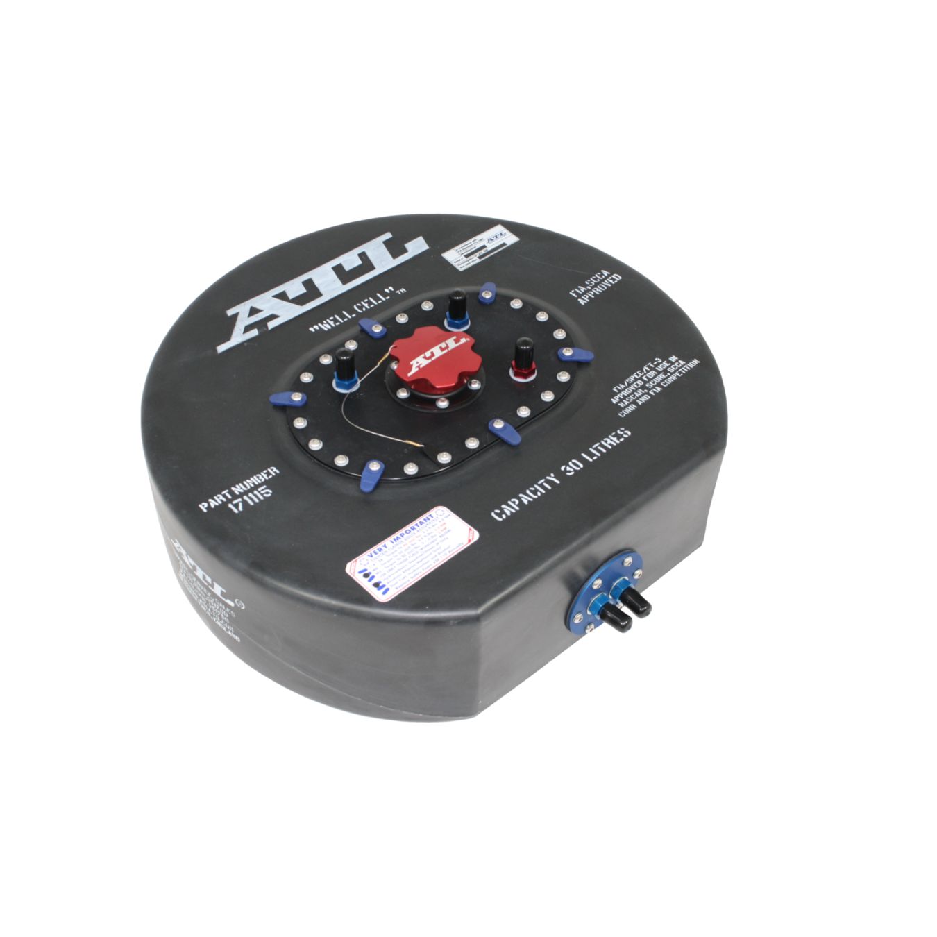 Réservoir ATL pour emplacement roue de secours avec platine et collecteur interne 30L Ø550 mm x H160 mm