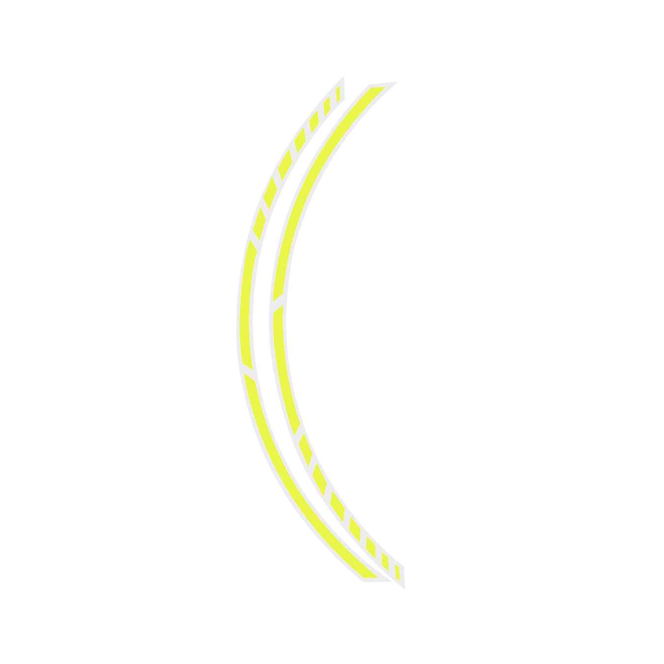 Bande Adhésive FOLIATEC pour Jante Moto RACING Jaune Fluo