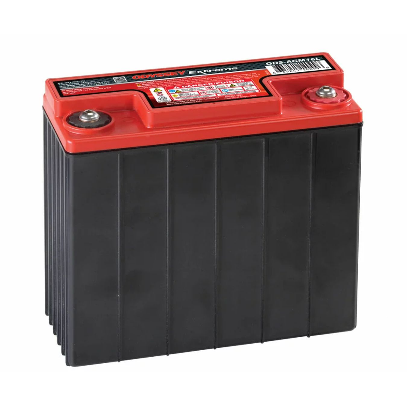 Batterie au plomb ODYSSEY PC680 Extrême Racing 25 16 A/h démarrage 680 A dimensions 184,7 x 79 x 191,8 mm