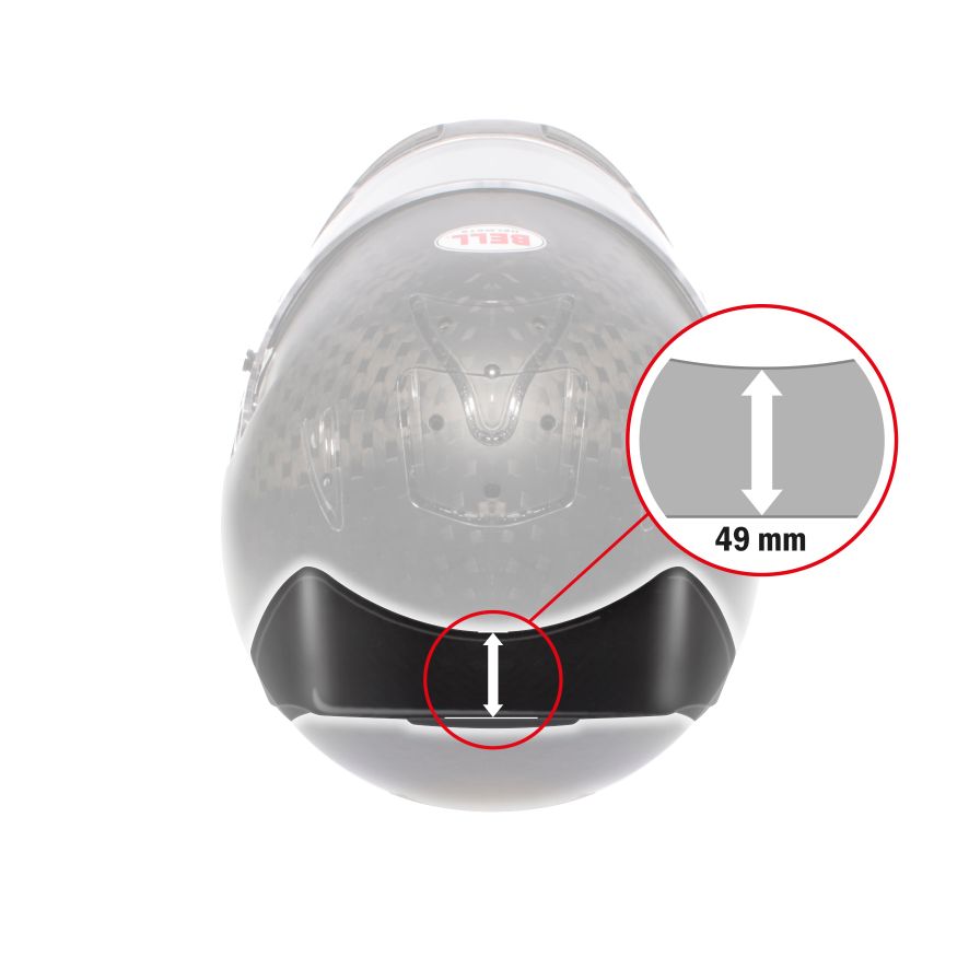 Spoiler arrière pour casque BELL HP7, HP77, RS7, KC7 et GT5 taille S