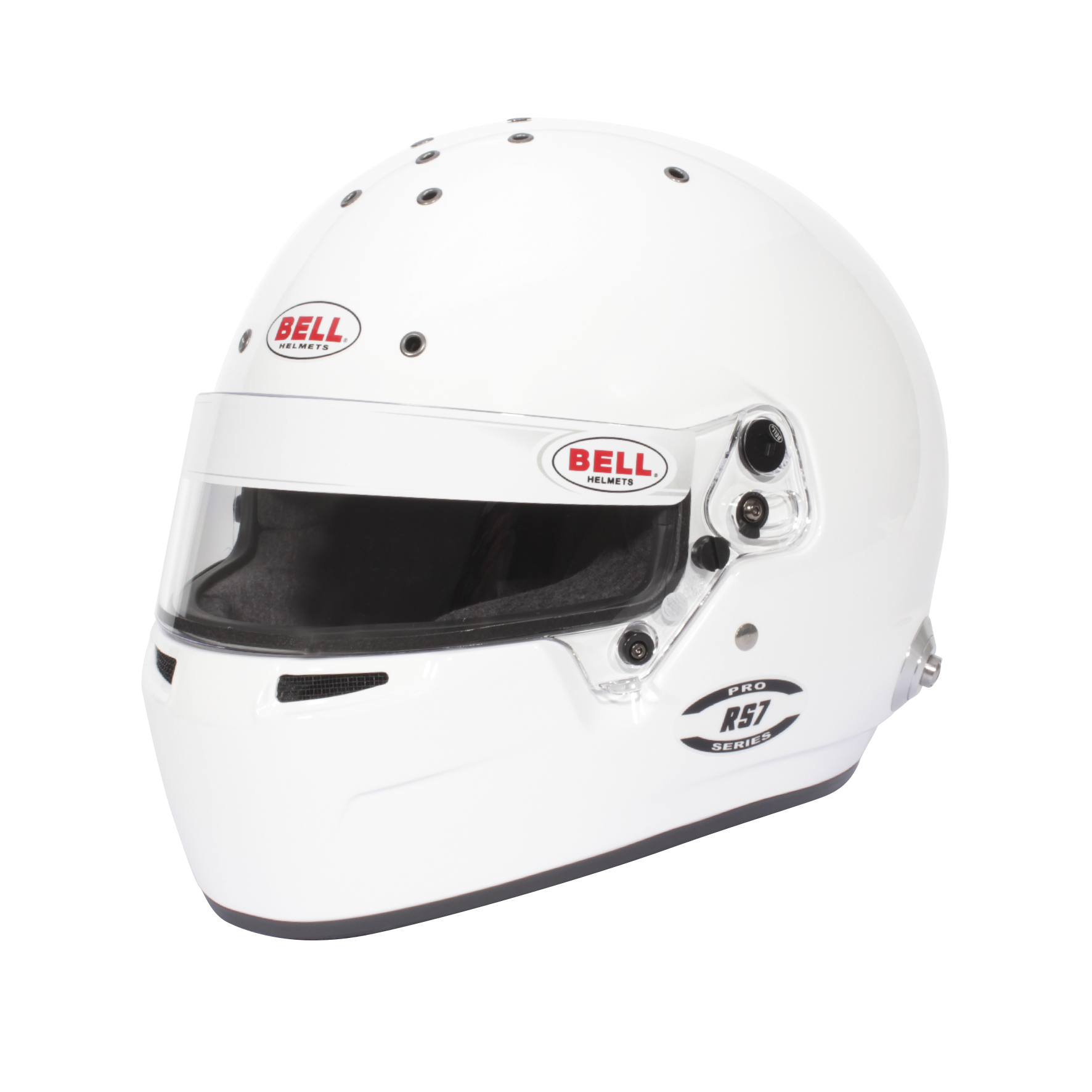 Casque intégral BELL RS7 (HANS) blanc FIA 8859 -2015 / SNELL SA2020