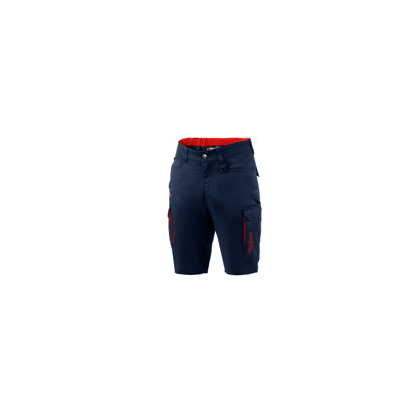 Bermuda Cargo mécanicien SPARCO en coton Bleu Marine Orange