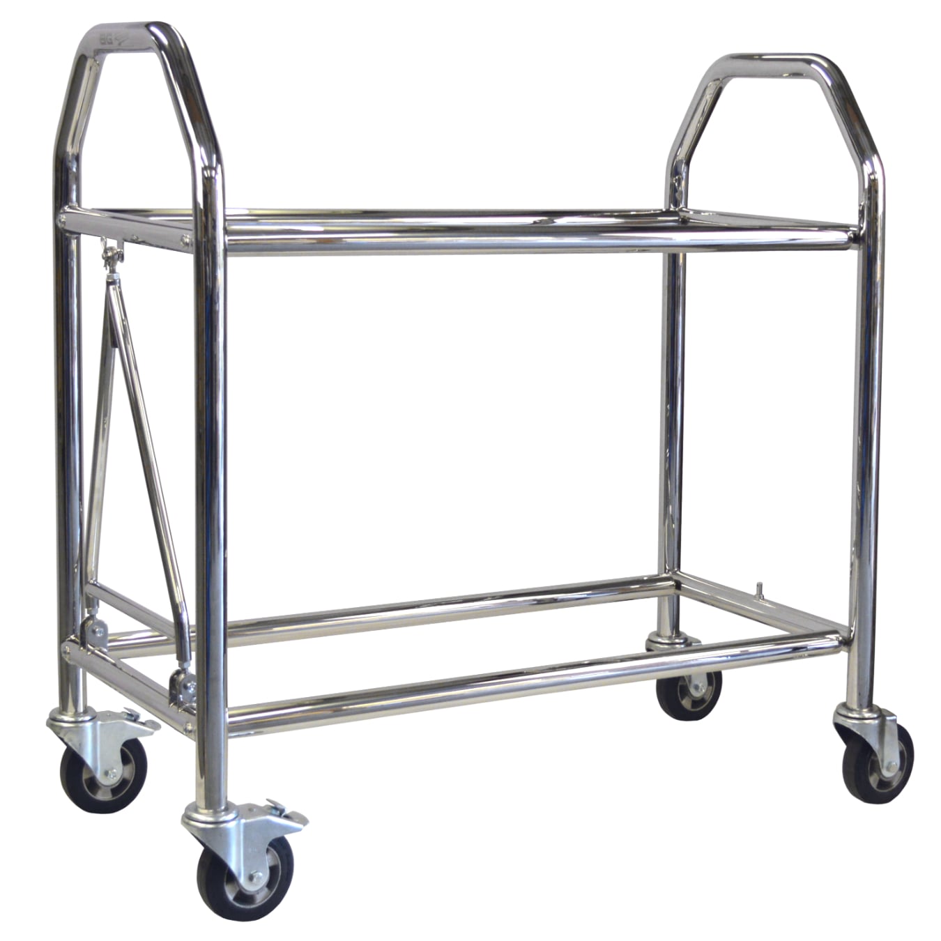 BG RACING - Chariot à pneus bas à 2 étages inox taille XL