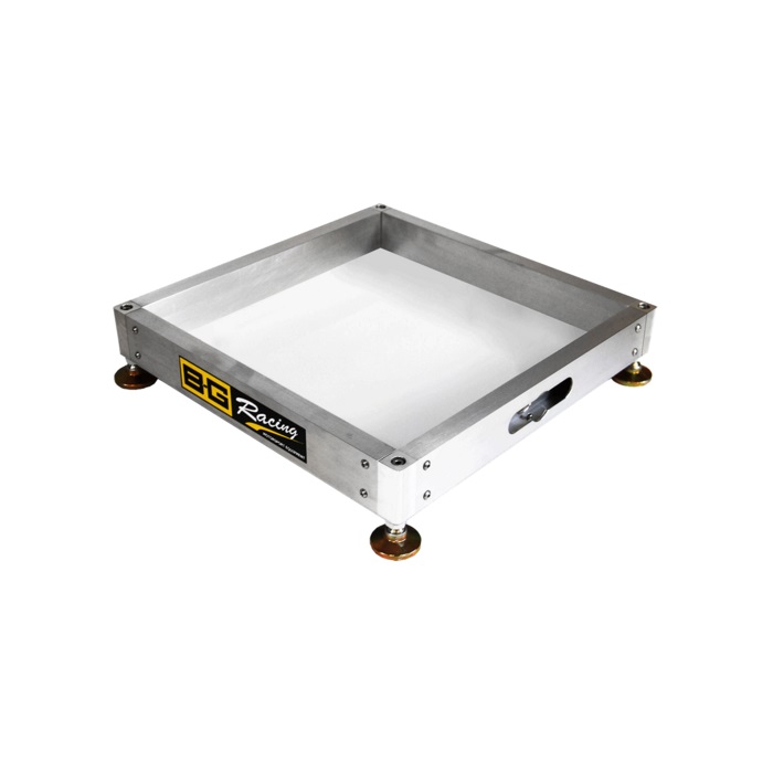 Plateaux de réglages en aluminium pour balances BG RACING, sans partie plane