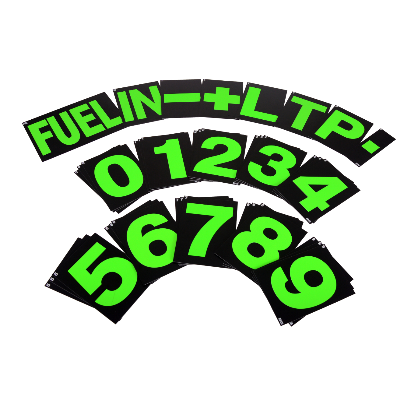 Jeu de caractères BG RACING pour tableau de panneautage large