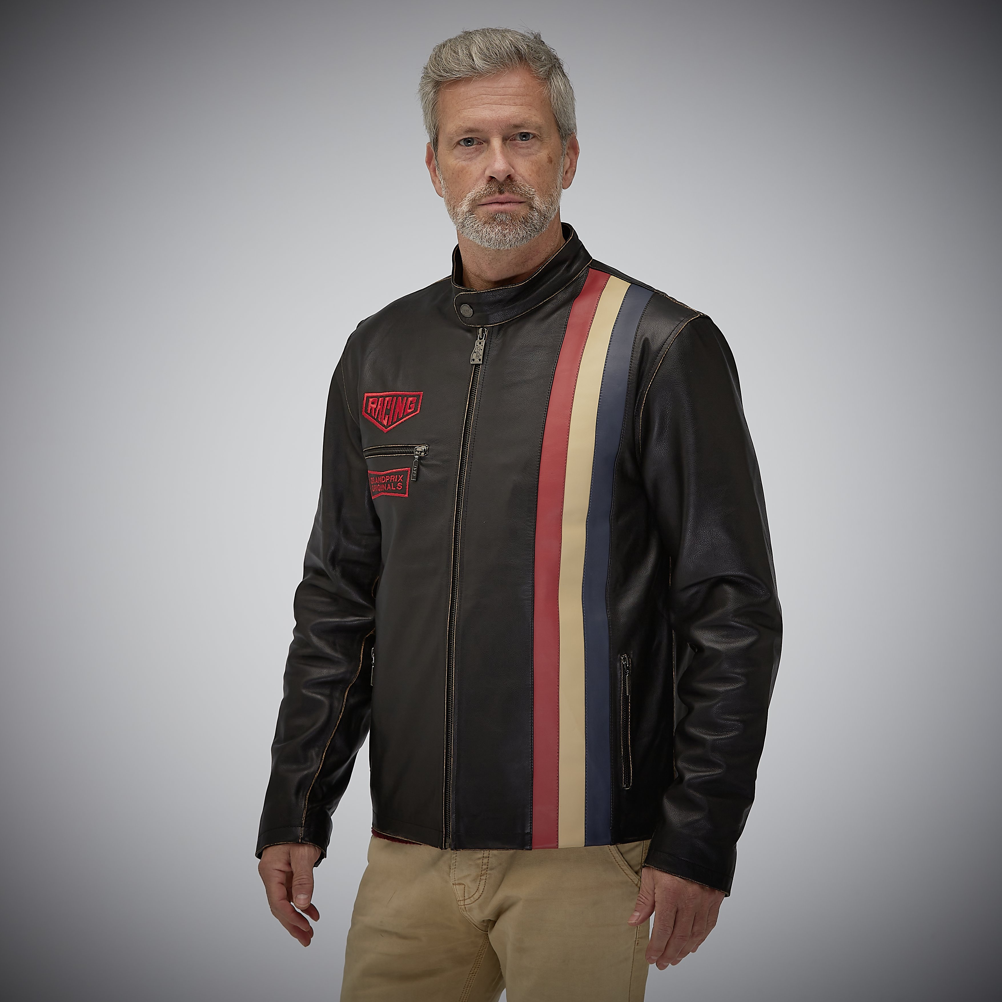 Blouson GULF Replica Vintage Cuir Marron pour homme