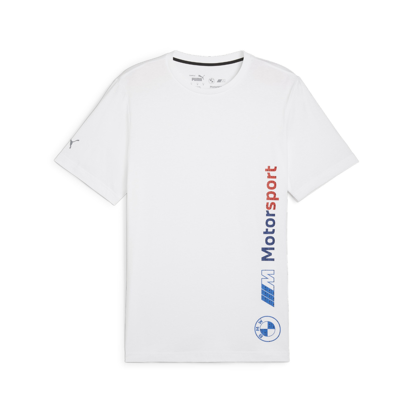 T-Shirt BMW MOTORSPORT Puma Logo Blanc pour Homme PUM24_TSH_ESS