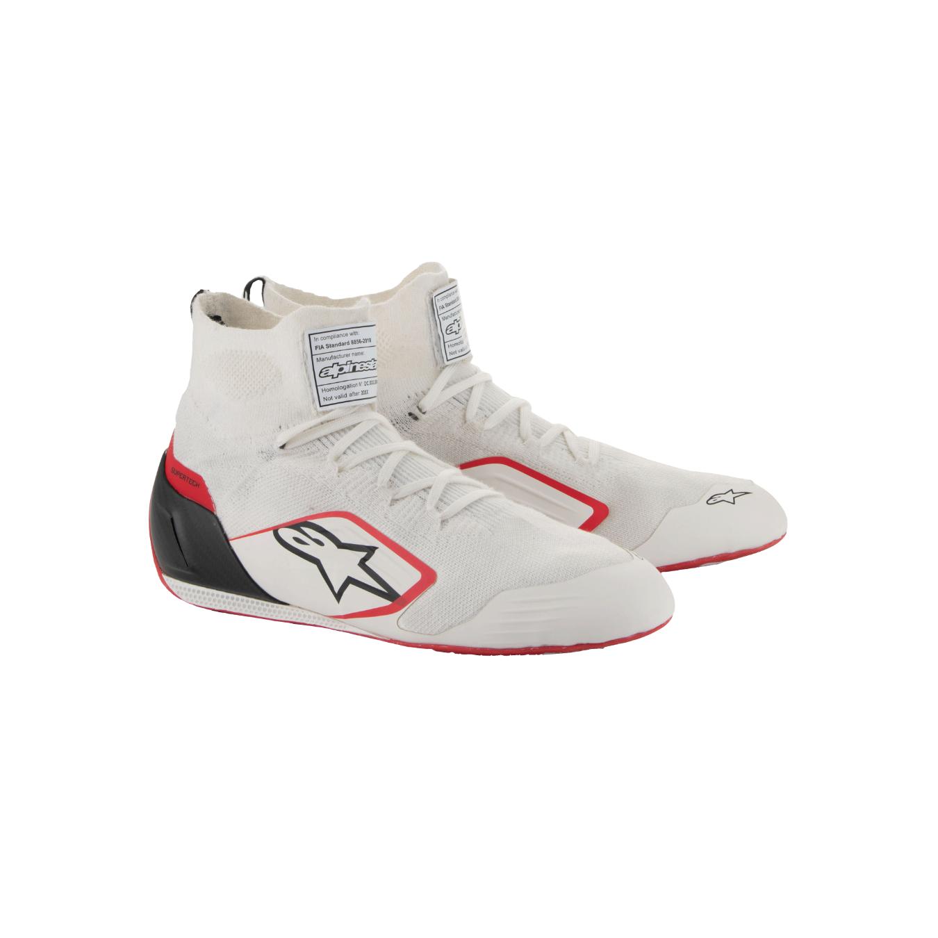 Bottines ALPINESTARS SUPERTECH FIA 8856 2018 Blanc Rouge Noir