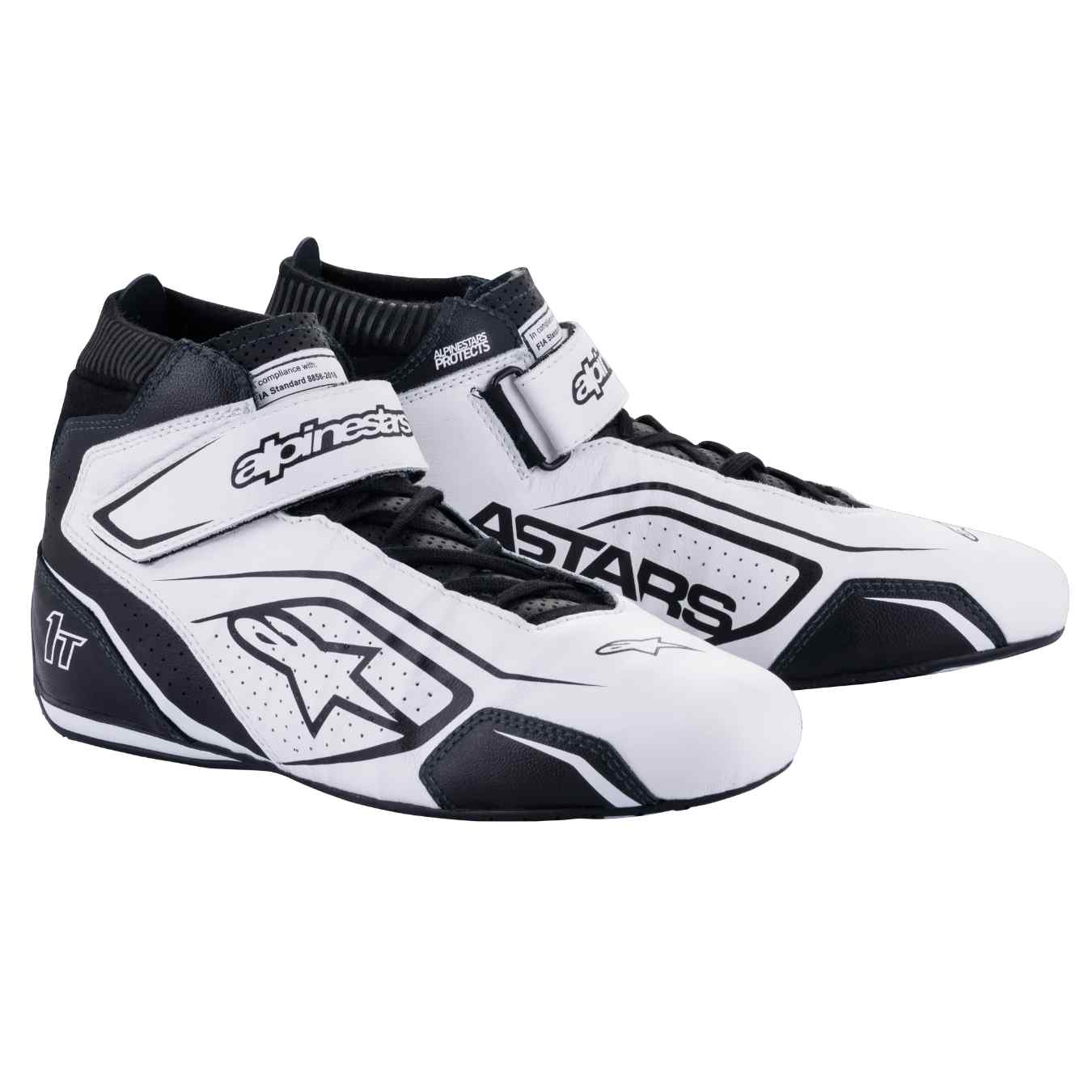 Bottines ALPINESTARS TECH 1 T V3 FIA 8856 2018 Blanc Noir