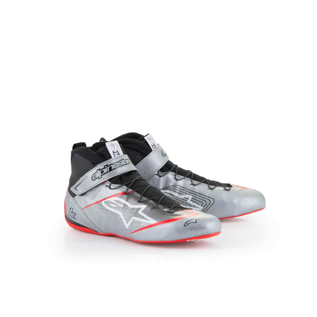 Bottines ALPINESTARS TECH 1 Z V3 FIA 8856 2018 Argent Noir Rouge