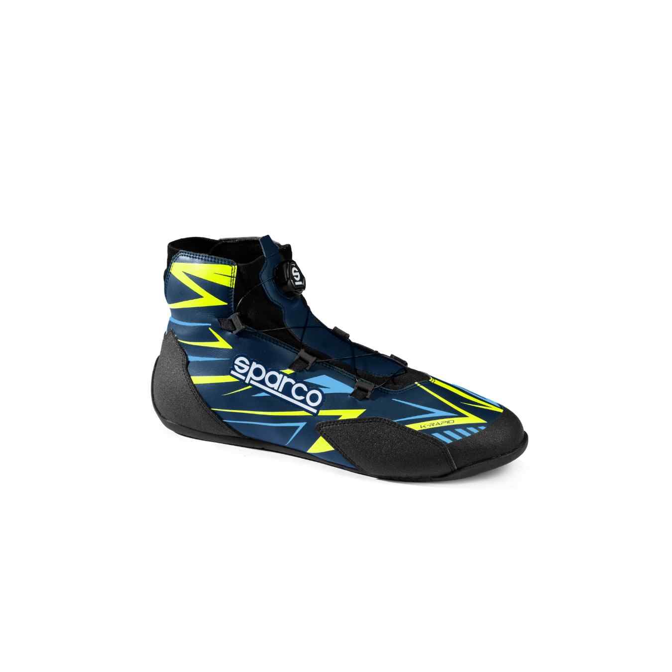 Bottines Karting SPARCO K RAPID Rotor FIA 8877 2022 Bleu Marine Jaune