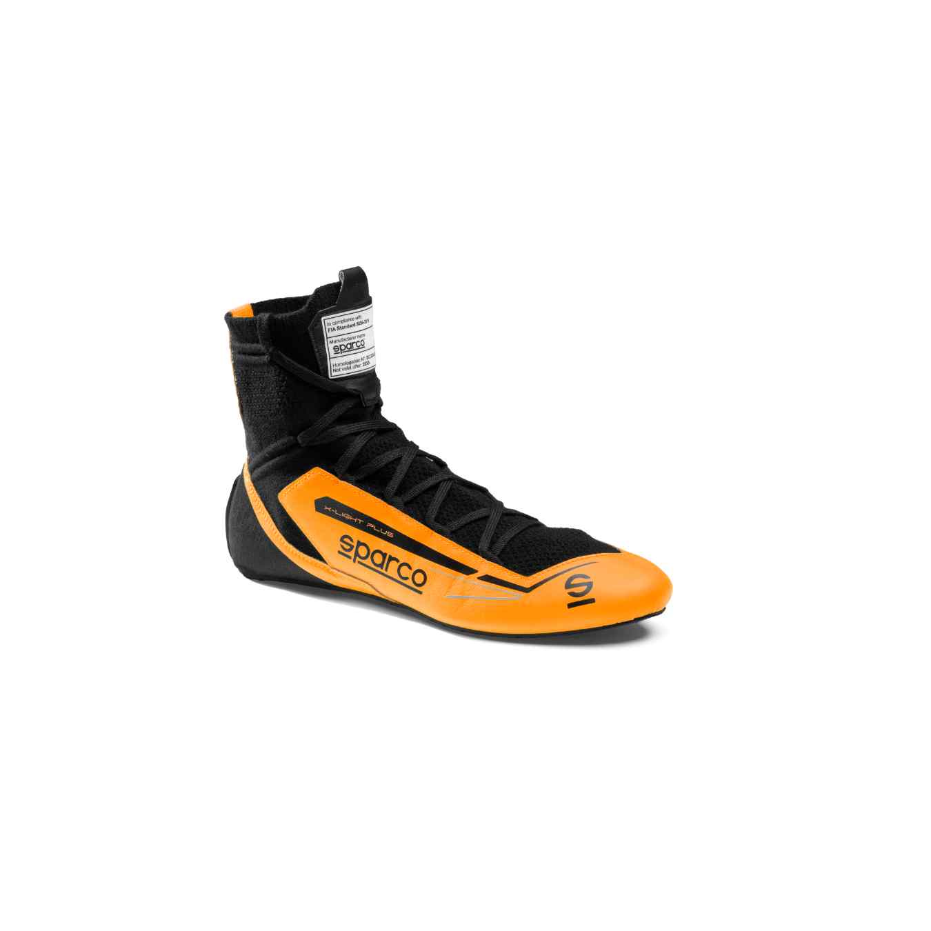 Bottines SPARCO X LIGHT PLUS FIA 8856 2018 Orange Noir