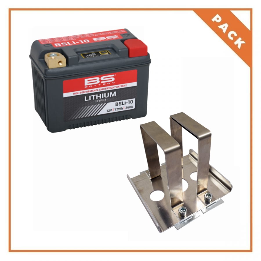 Pack batterie BS BATTERY BSLI-10 + support homologué
