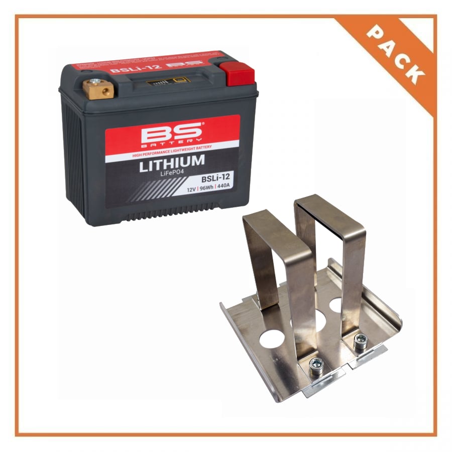 Pack batterie BS BATTERY BSLI-12 + support homologué