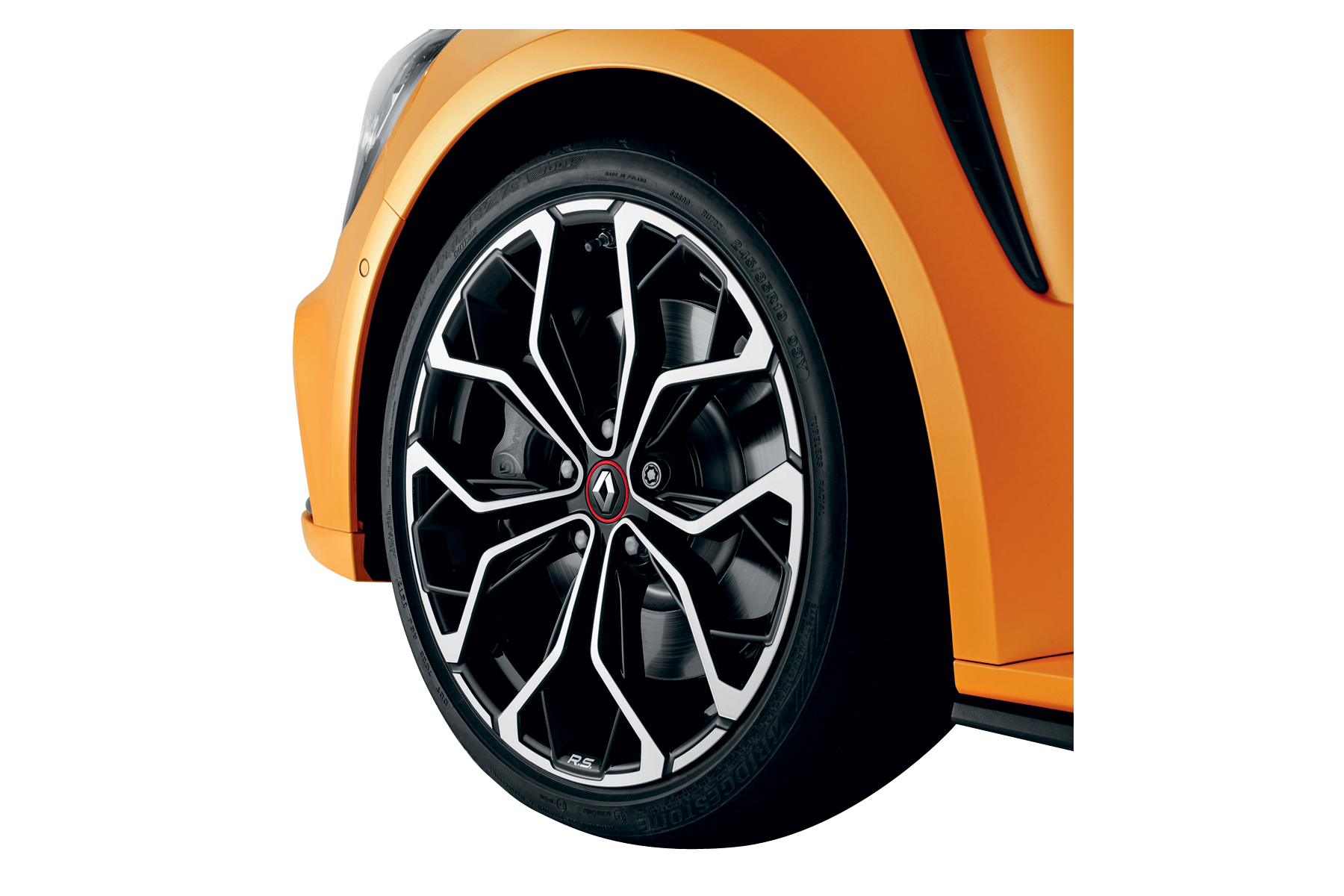 Cache moyeu noir avec cerclage rouge MEGANE IV