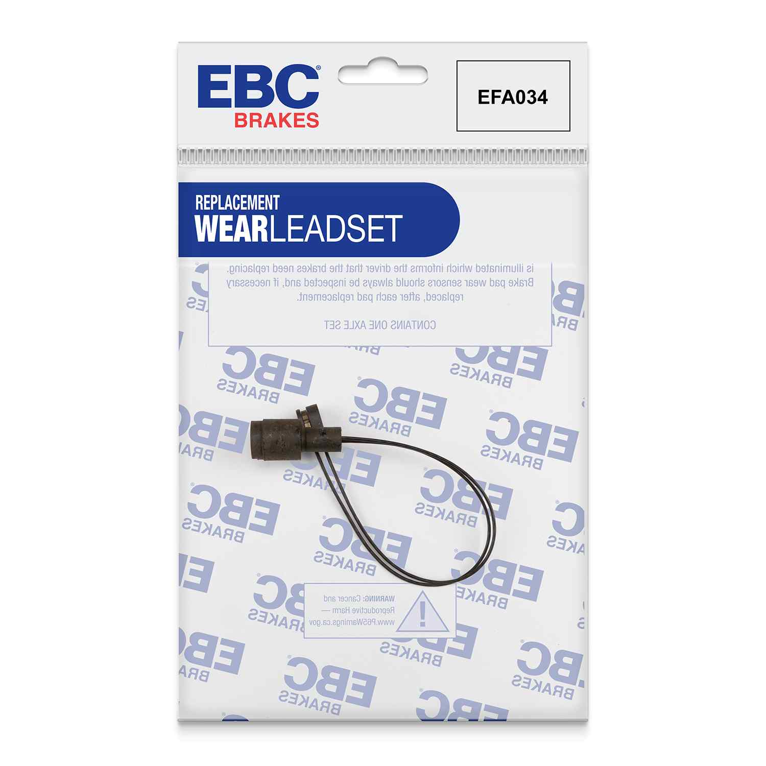 Capteur d'usure de plaquettes avants / arrières EBC EFA034