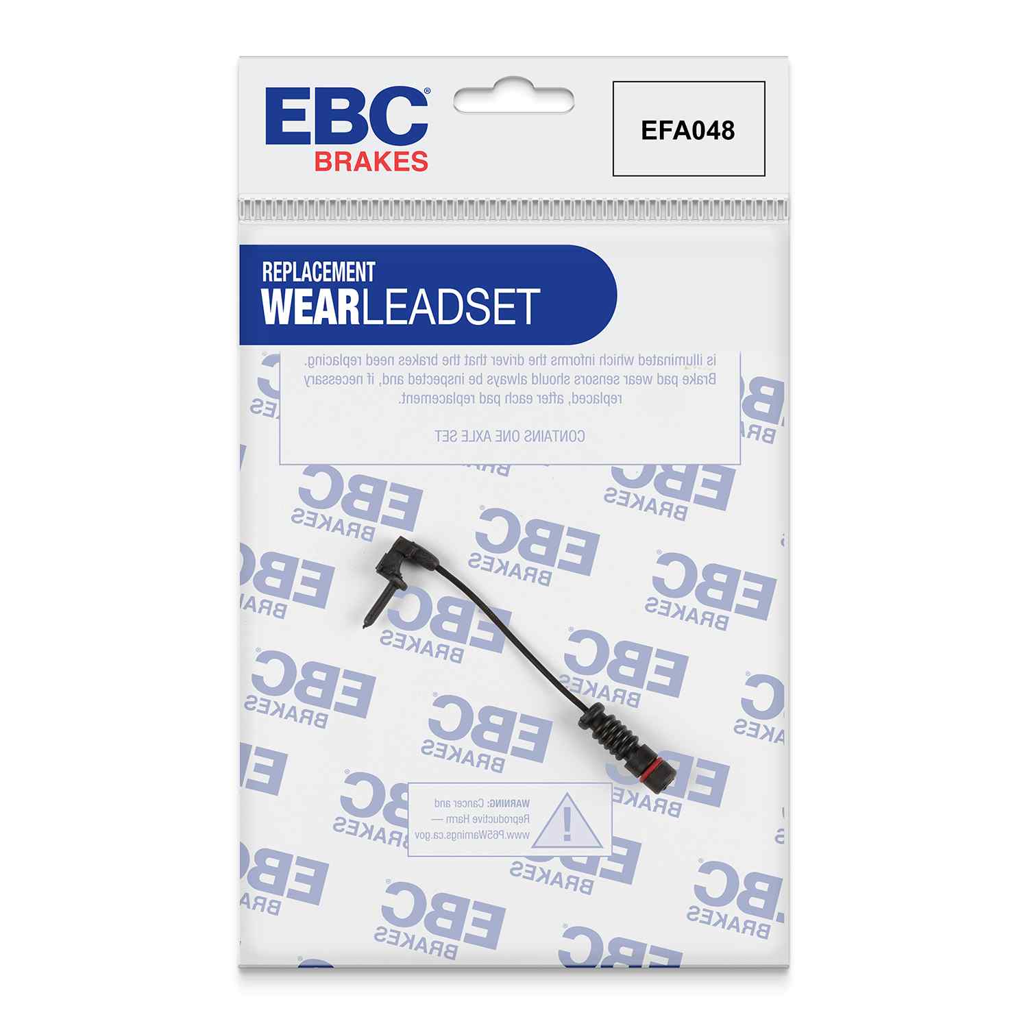 Capteur d'usure de plaquettes avants / arrières EBC EFA048
