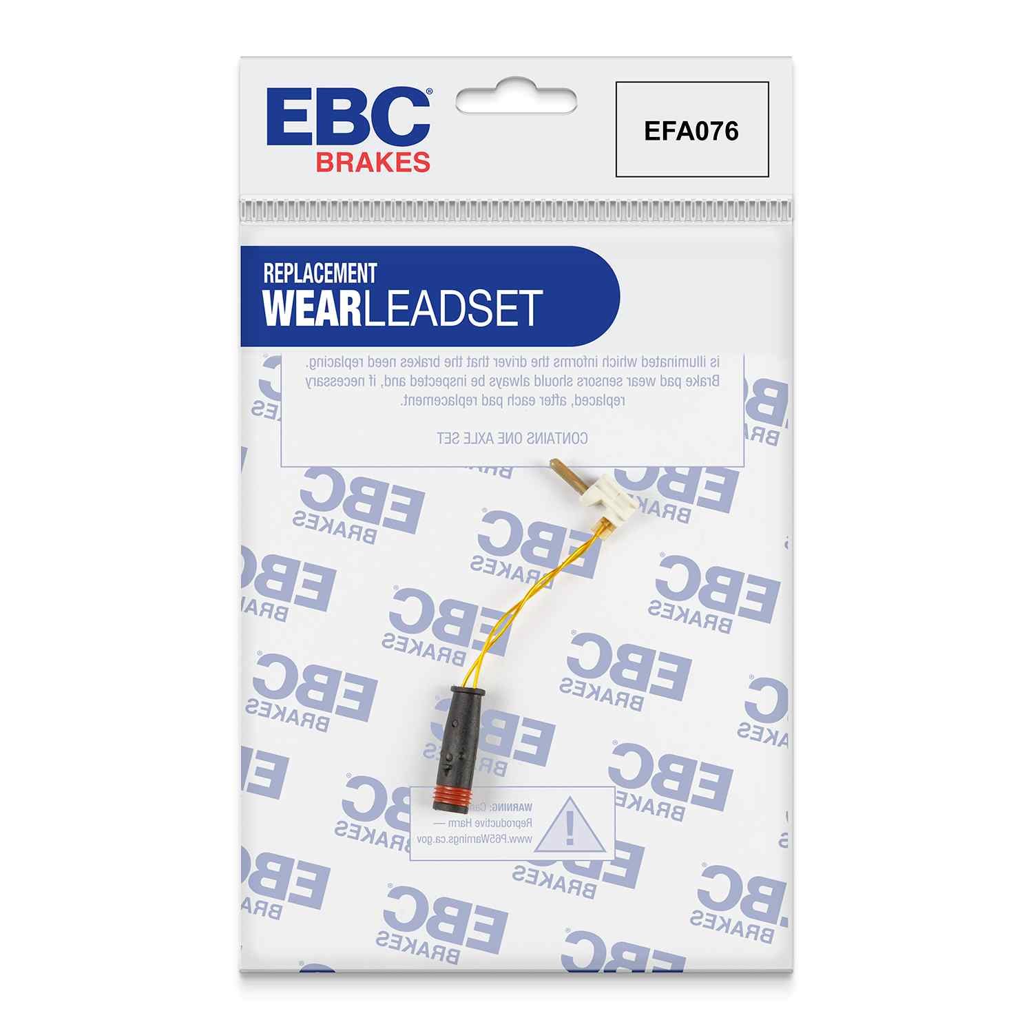 Capteur d'usure de plaquettes avants / arrières EBC EFA076