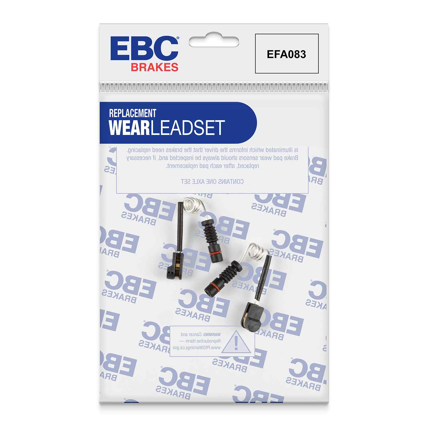 Capteur d'usure de plaquettes avants / arrières EBC EFA083