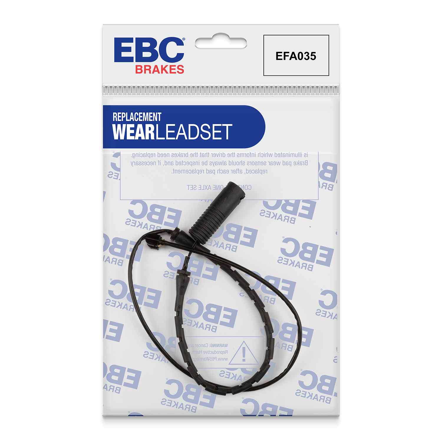 Capteur d'usure de plaquettes avants EBC EFA035