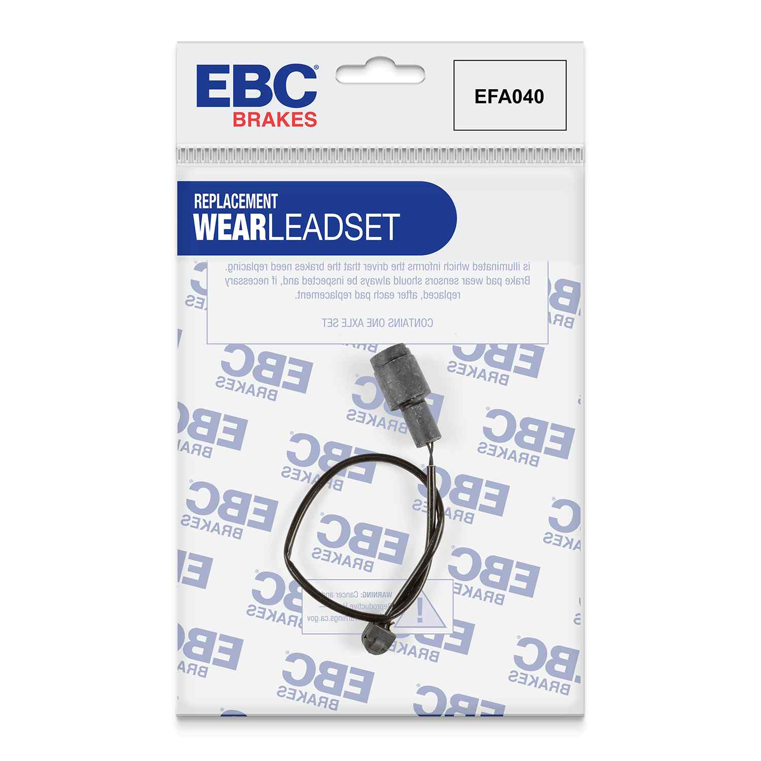 Capteur d'usure de plaquettes avants EBC EFA040