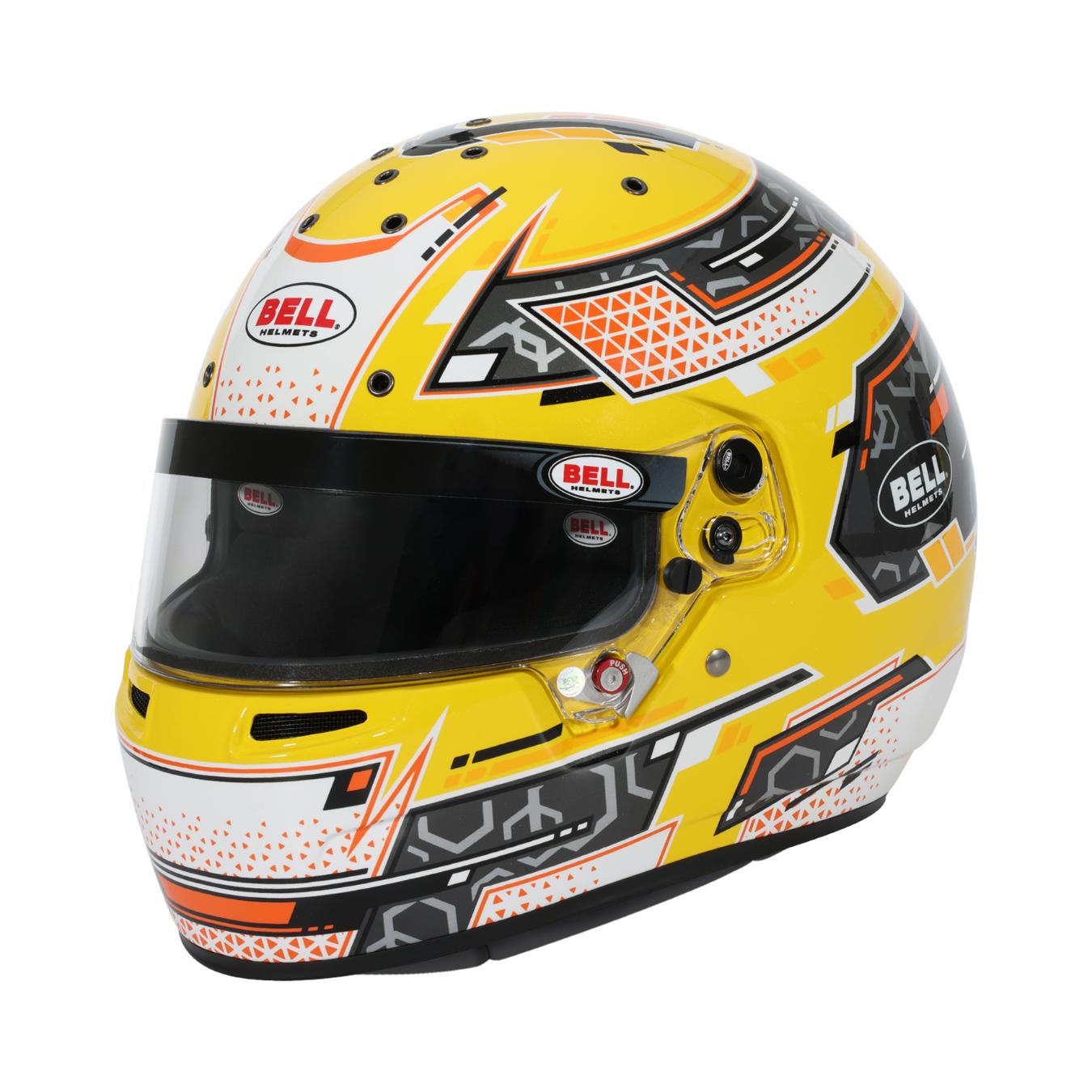 Casque Integral BELL RS7 K STAMINA FIA 8878 2024 K2025 Anthracite Jaune