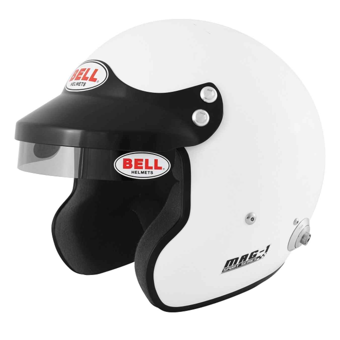 Casque Jet BELL MAG 1 FIA 8859 2024 Hans Blanc