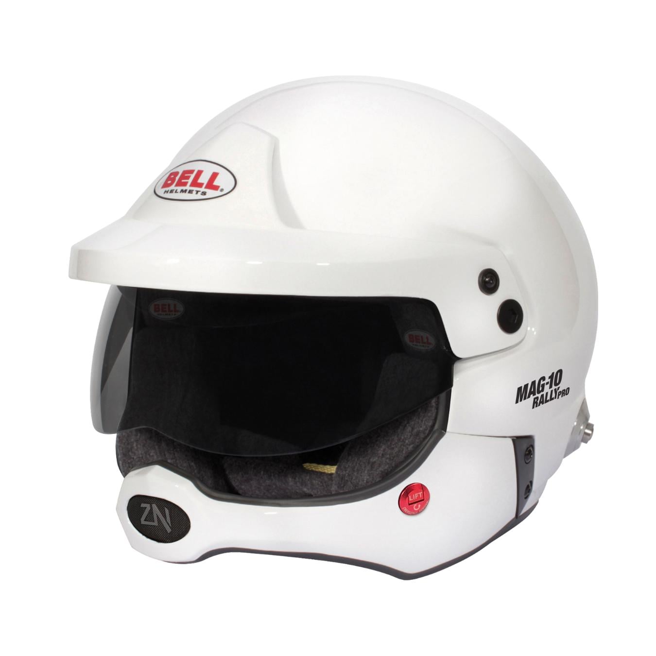 Casque Jet BELL MAG 10 RALLY PRO FIA 8856 2024 SA2025 Hans Blanc