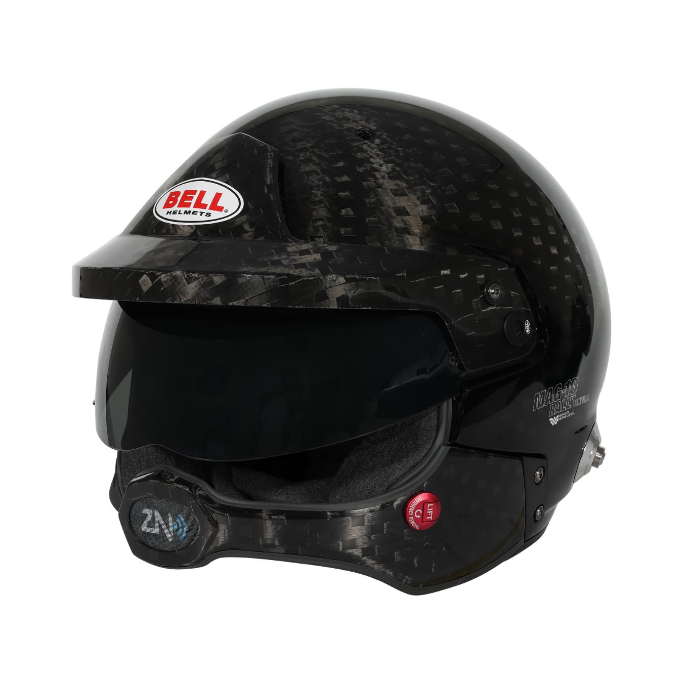 Casque Jet BELL MAG 10 RALLY WW Ultra Carbone FIA 8859 2024 SA2025 Hans