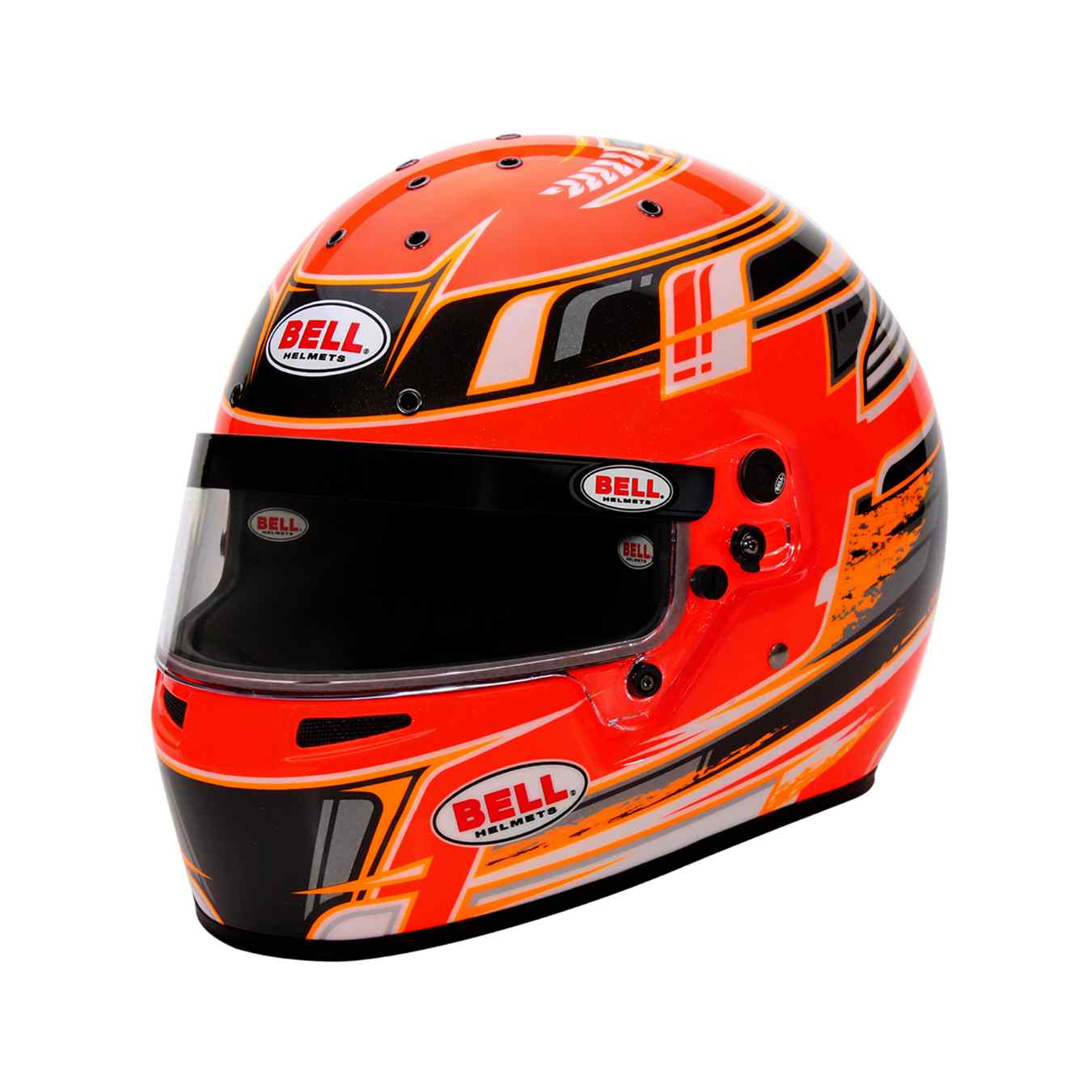 Casque Karting Integral BELL KC7 CMR PRO CHAMPION Anthracite Orange