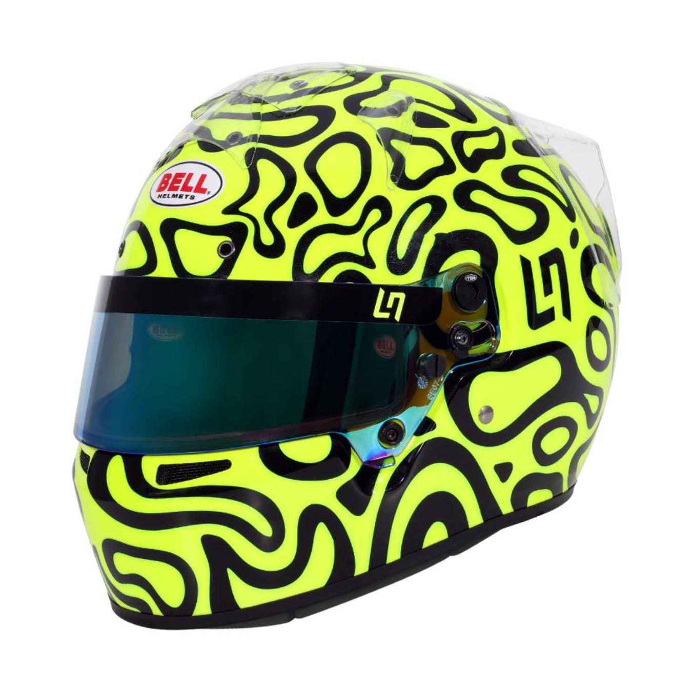Casque Karting Integral BELL KC7 CMR PRO LANDO NORRIS Jaune