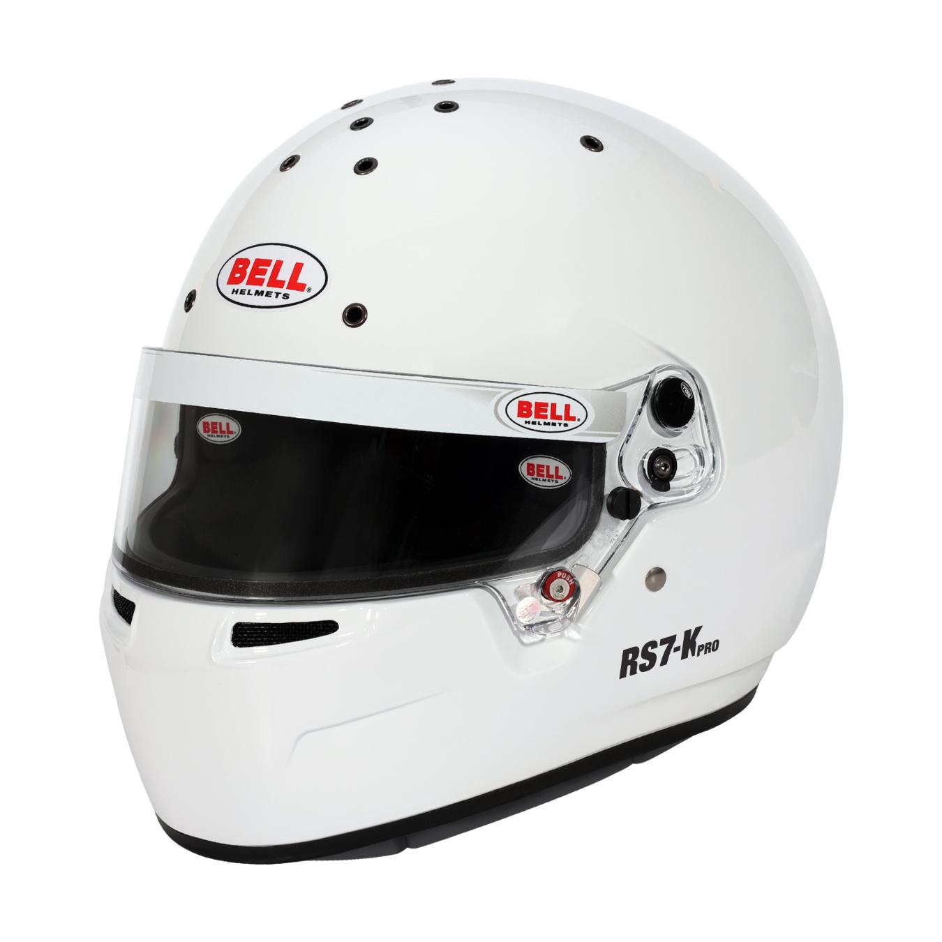 Casque Karting Integral BELL RS7 K FIA 8878 2024 K2025 Blanc