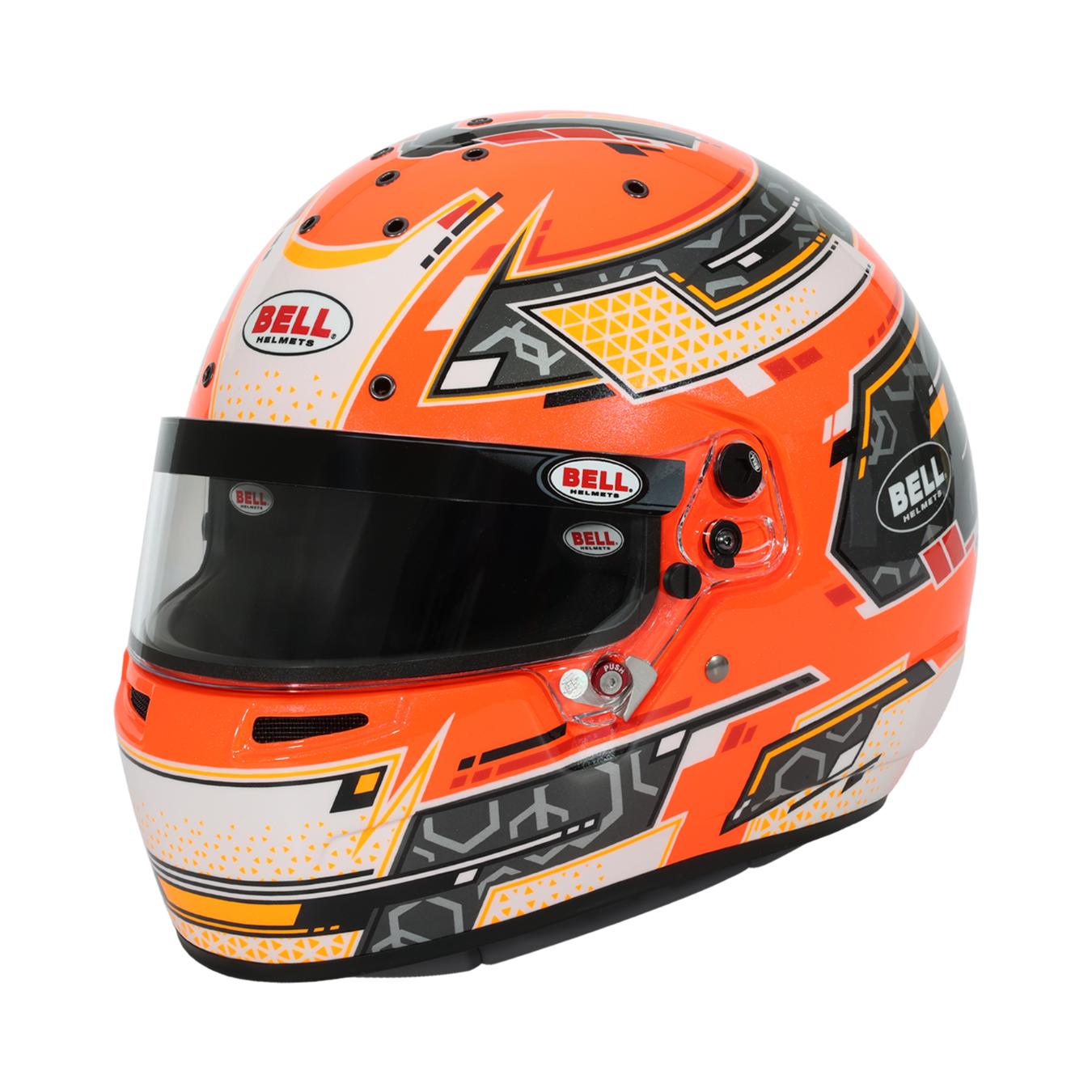 Casque Karting Integral BELL RS7 K STAMINA FIA 8878 2024 K2025 Anthracite Orange
