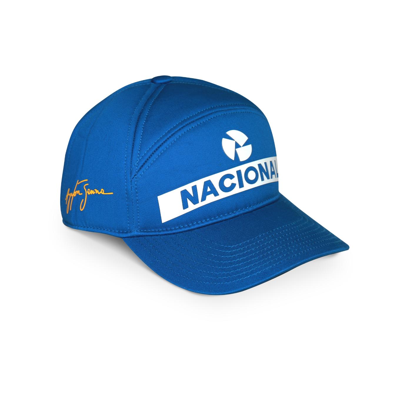 Casquette Ayrton Senna Nacional de couleur Bleu