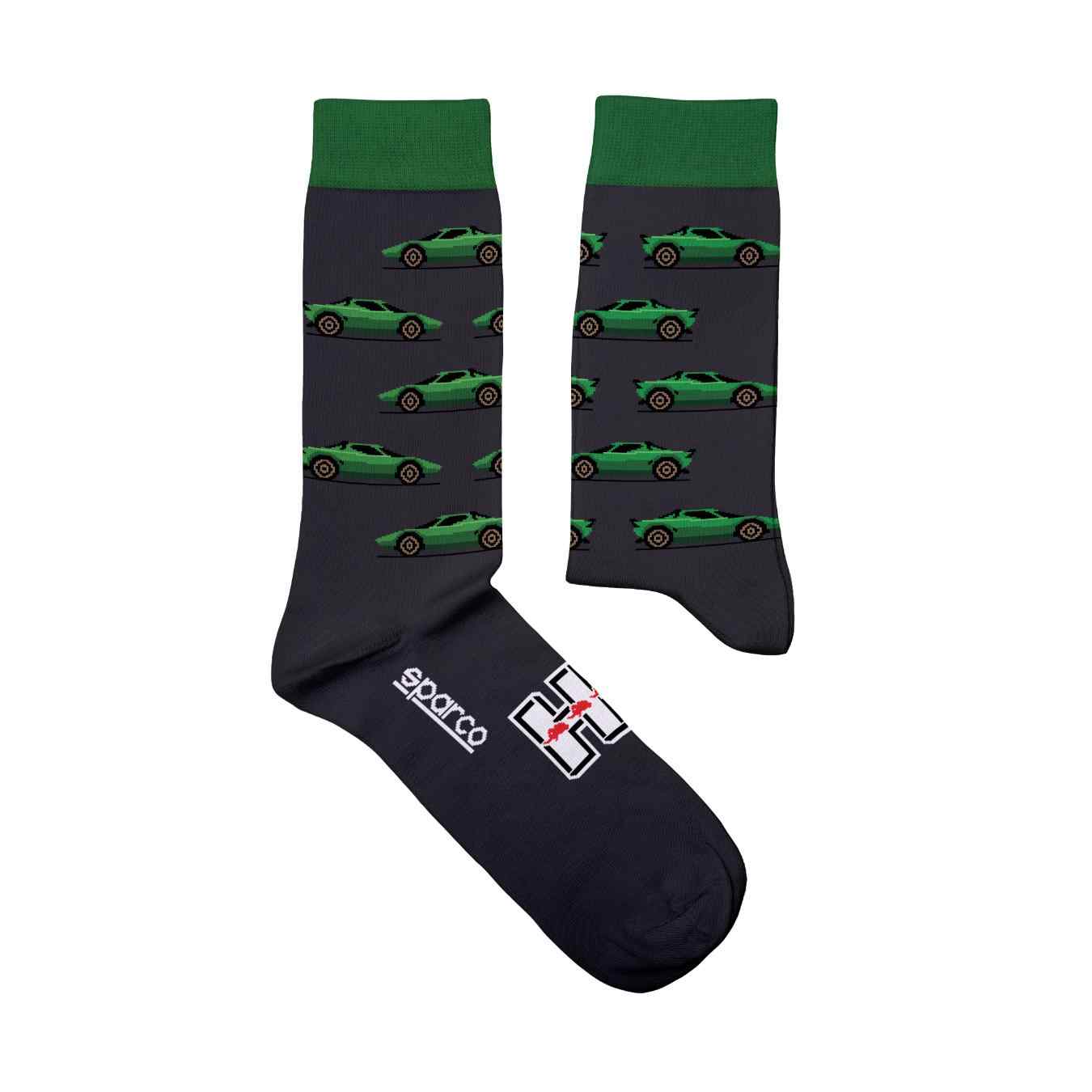 Chaussettes Lancia Stratos Noir Vert Taille 41/46 SPARCO