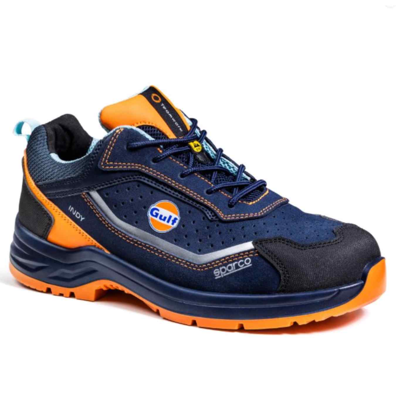 Chaussures Mécano SPARCO GULF INDY METEOR S1PS Bleu Marine/Orange