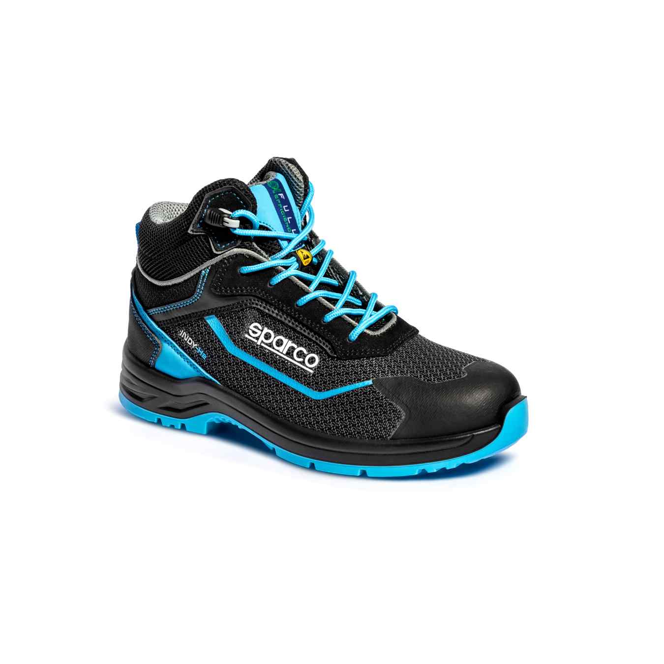 Chaussures Mécano SPARCO Montante INDY-HE SUNNY S3S Noir Cyan