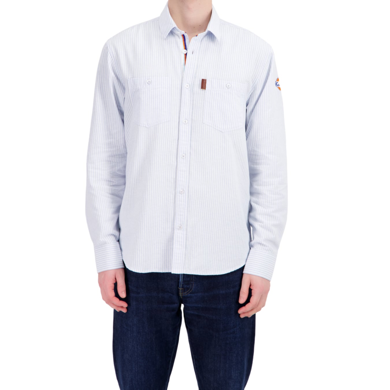 Chemise Gulf Stripped Classic Bleu Homme