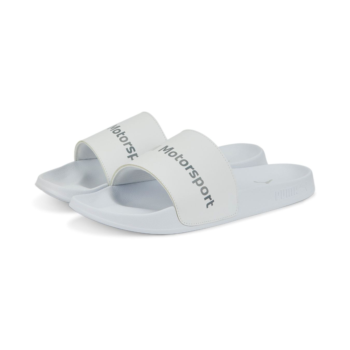 Claquettes BMW MOTORSPORT MMS Logo Leadcat 2.0 Blanches pour Homme