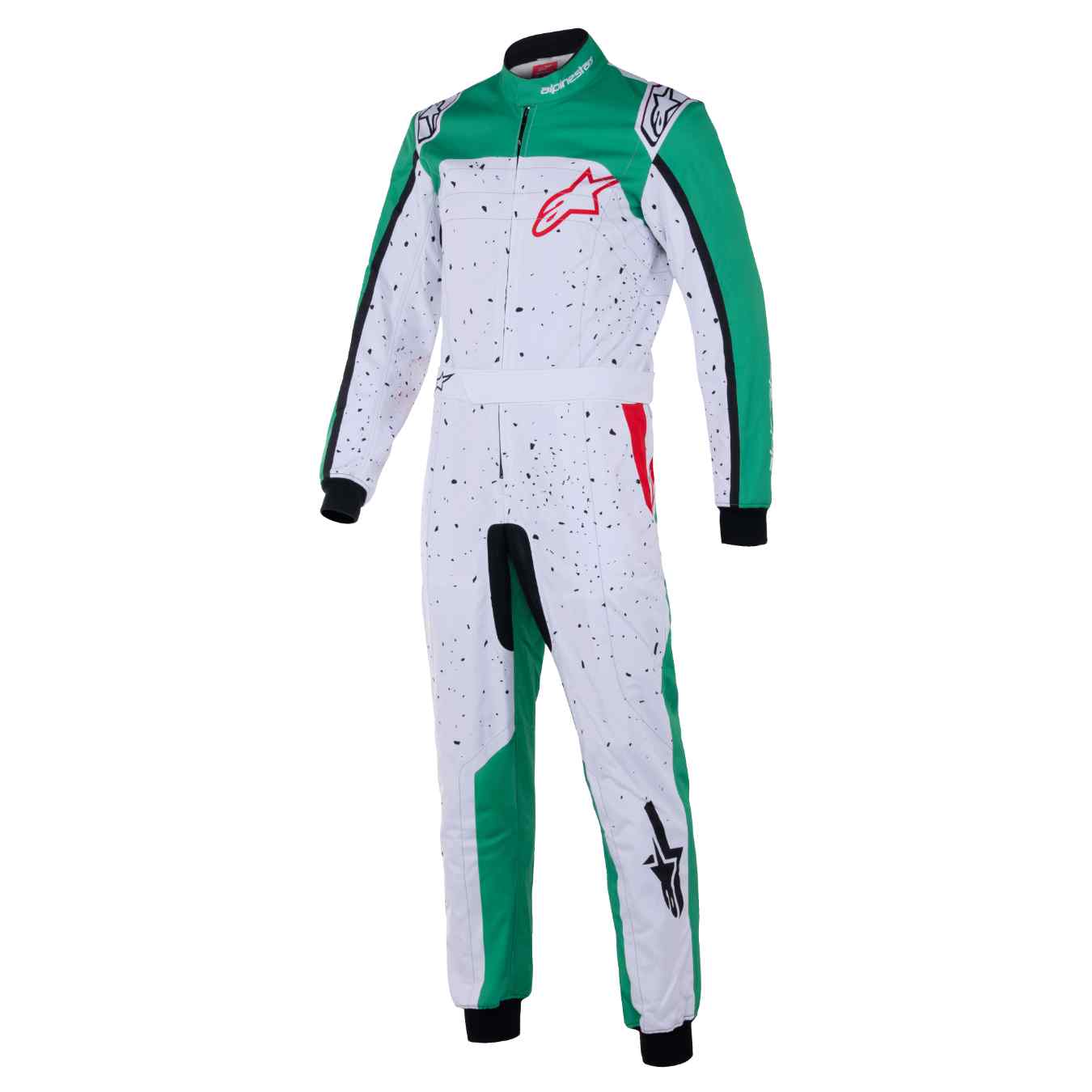 Combinaison Karting Enfant ALPINESTARS KMX 9 V3 GRAPHIC 6 FIA 8877 2022 Blanc Vert Rouge