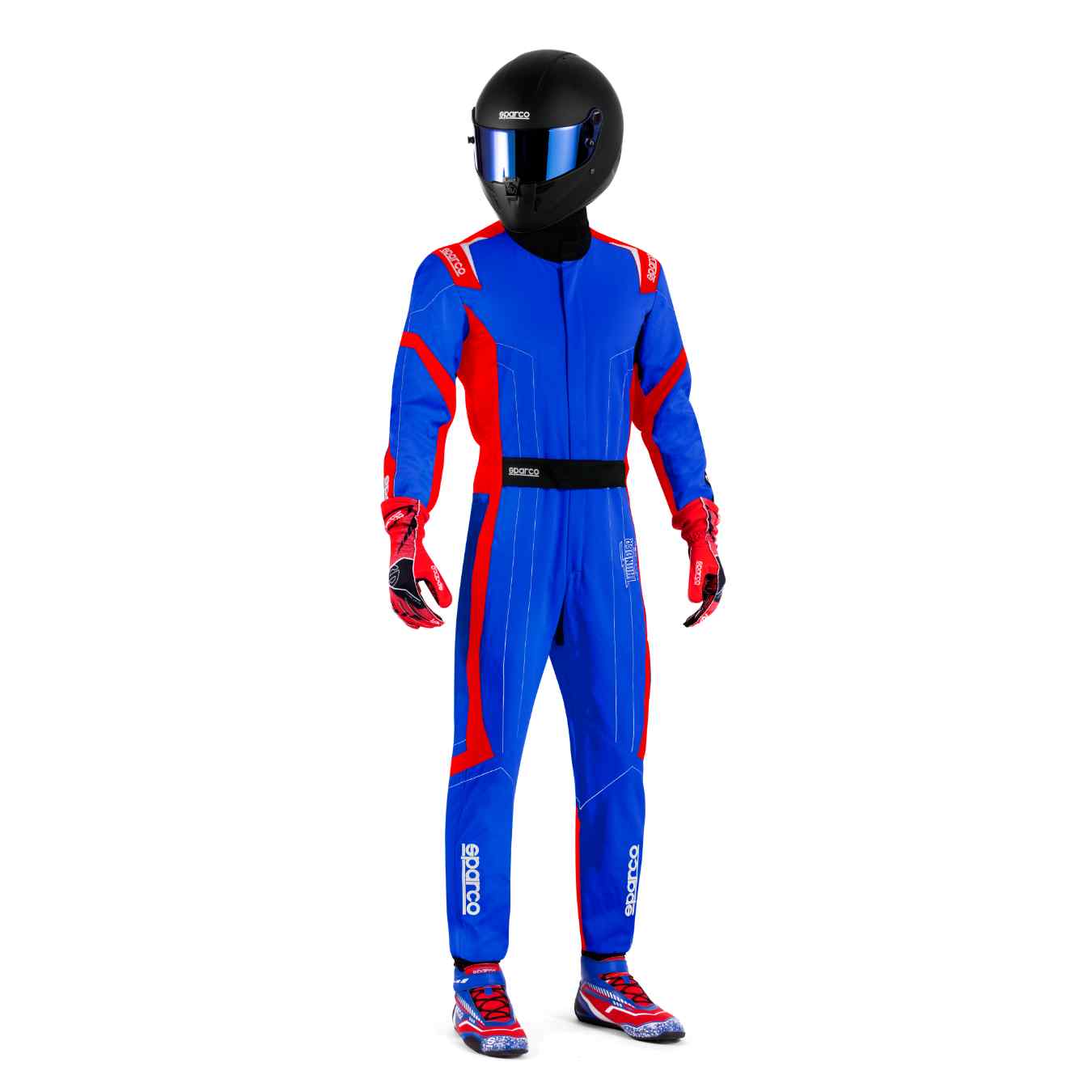 Combinaison Karting Enfant SPARCO THUNDER ADVANCED FIA 8877 2022 Bleu Rouge