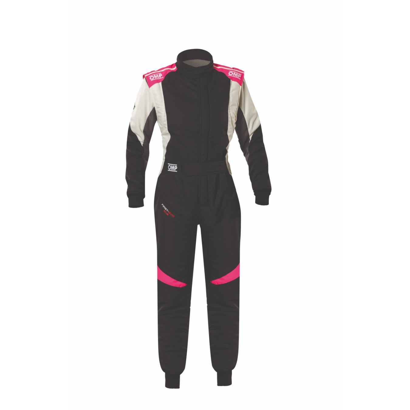 Combinaison OMP FIRST EVO ELLE FIA 8856 2018 Noir Fuchsia